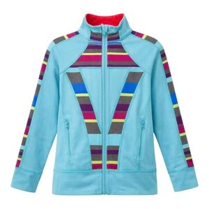 Iviva Lululemon Blue Zipper Thumb Hole Sporty Athleisure Jacket Girls Size 6
